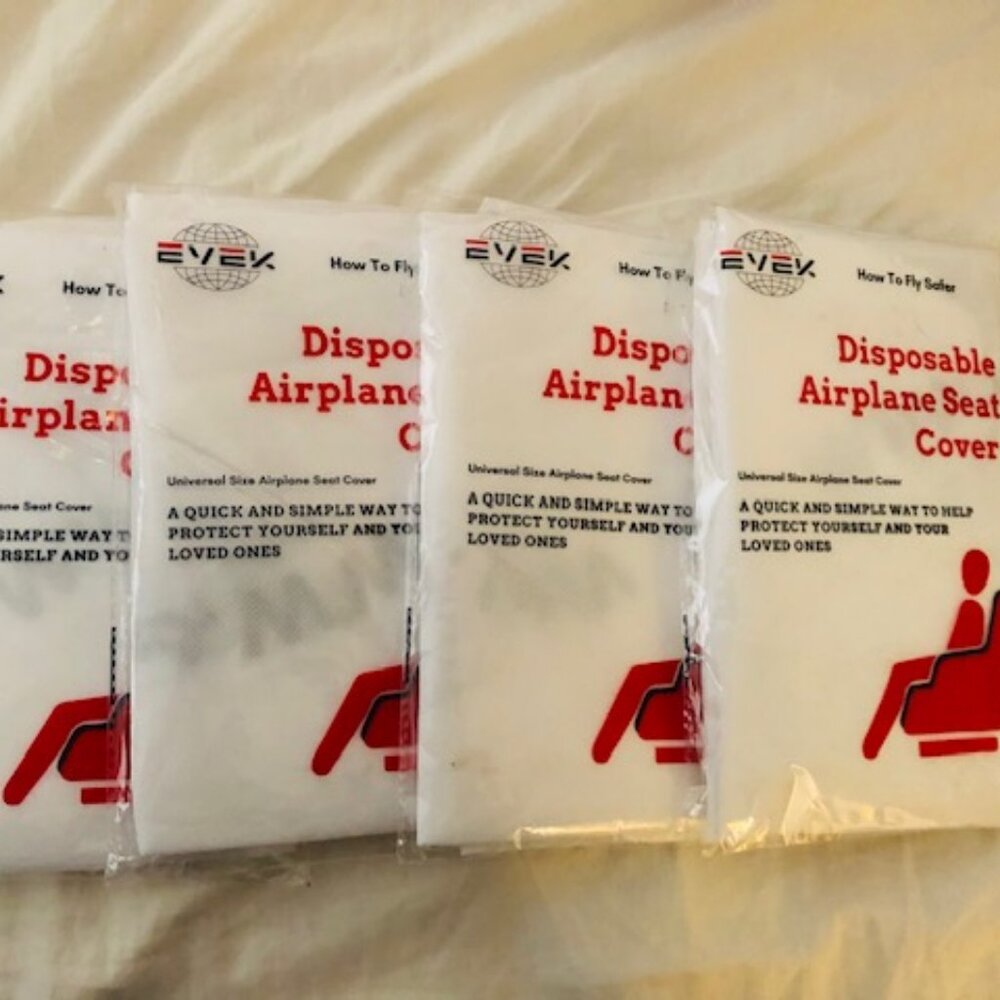 4 - Disposable Airplane Seat Covers